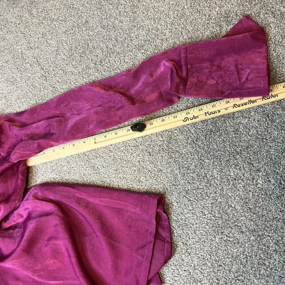 Princess Polly Dress Womens US 4 AU 8 pink Satin Wrap Tie Long Sleeve Mini - Picture 11 of 12